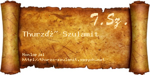 Thurzó Szulamit névjegykártya